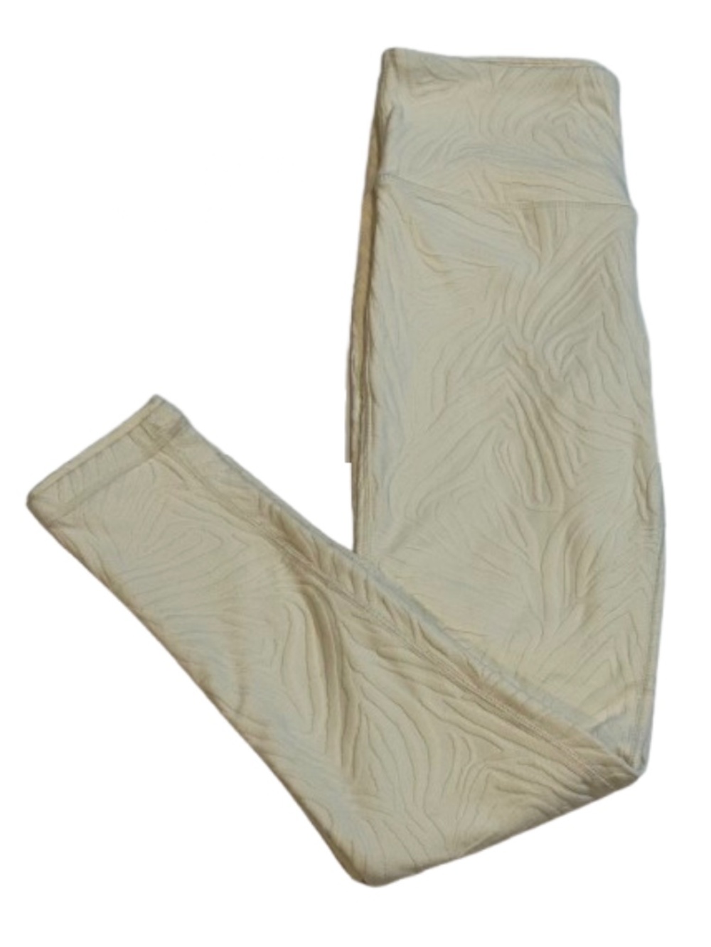 NWT Women's S Mono B Jacquard Print Cream Tactel Leggings APH8110